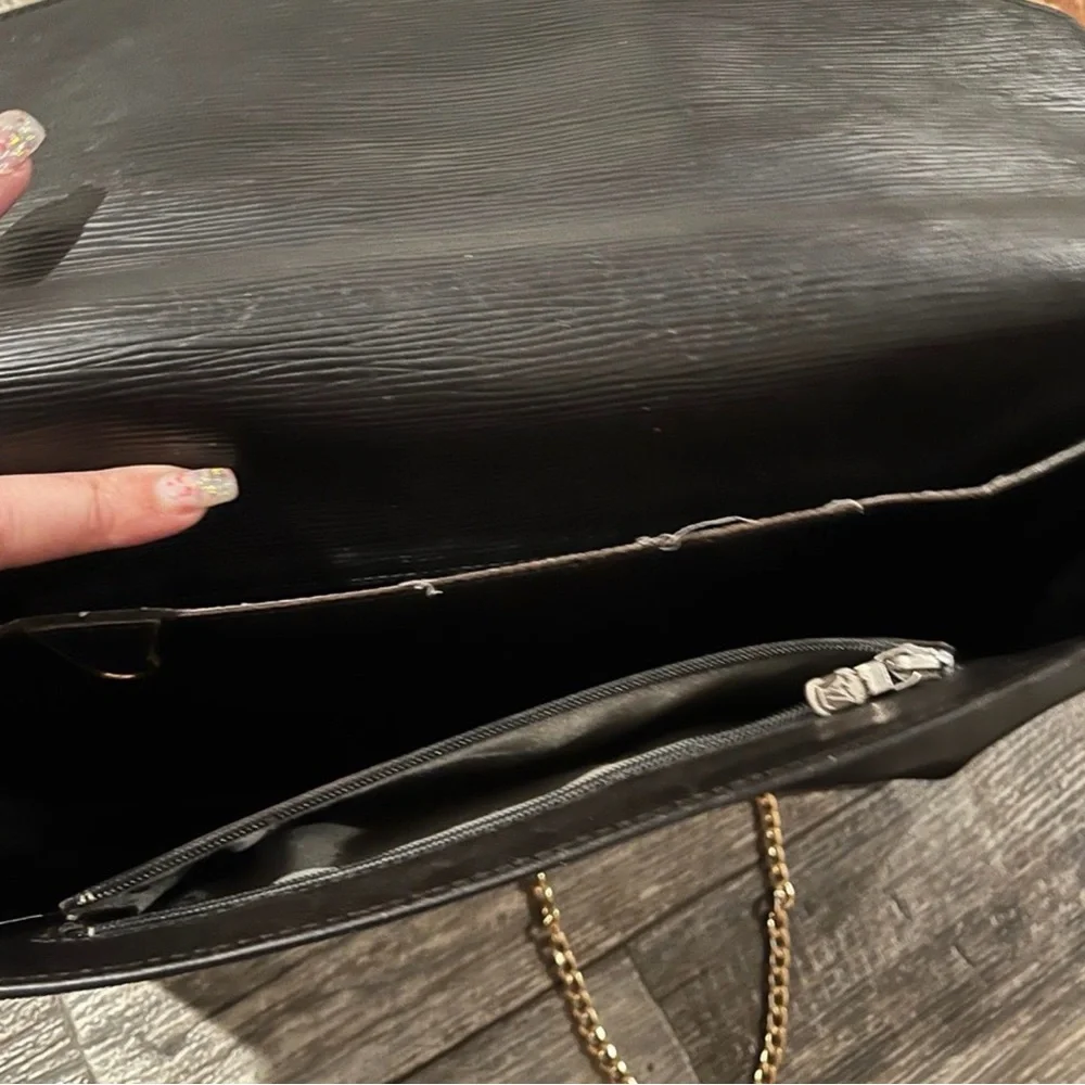 Louis Vuitton Epi Leather Briefcase Black Business Laptop Bag Vintage